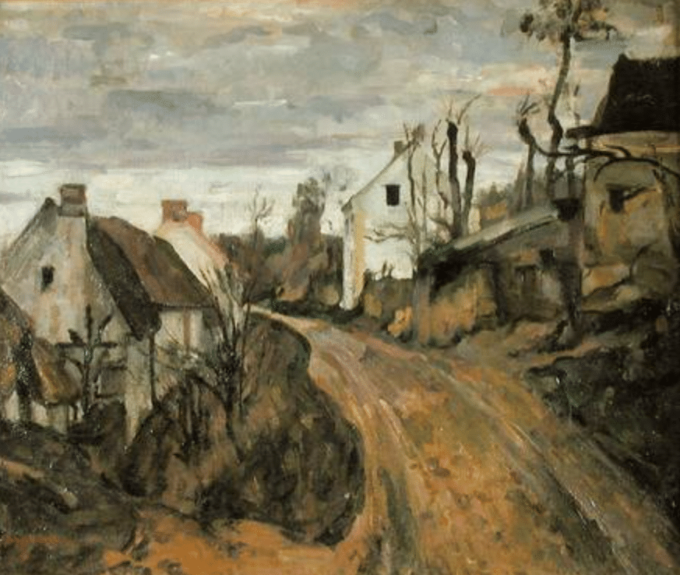 La strada del villaggio, Auvers – Paul Cézanne Paul Cézanne 85x75