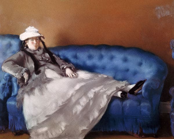 Madame Manet su un divano blu – Edouard Manet Édouard Manet 85x75