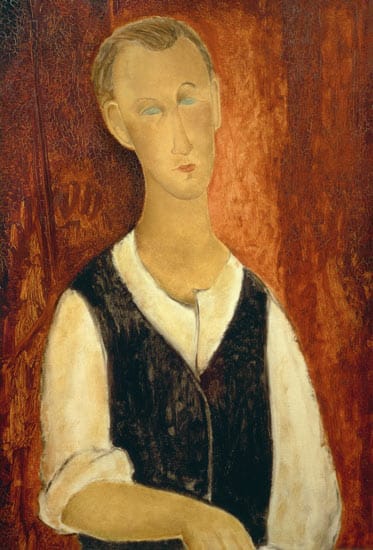 Giovane uomo con gilet nero – Amedeo Modigliani Amedeo Modigliani 70x105